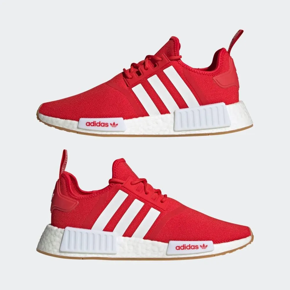 adidas Mens NMD R1 Lace Up Sneakers Shoes Casual - Red