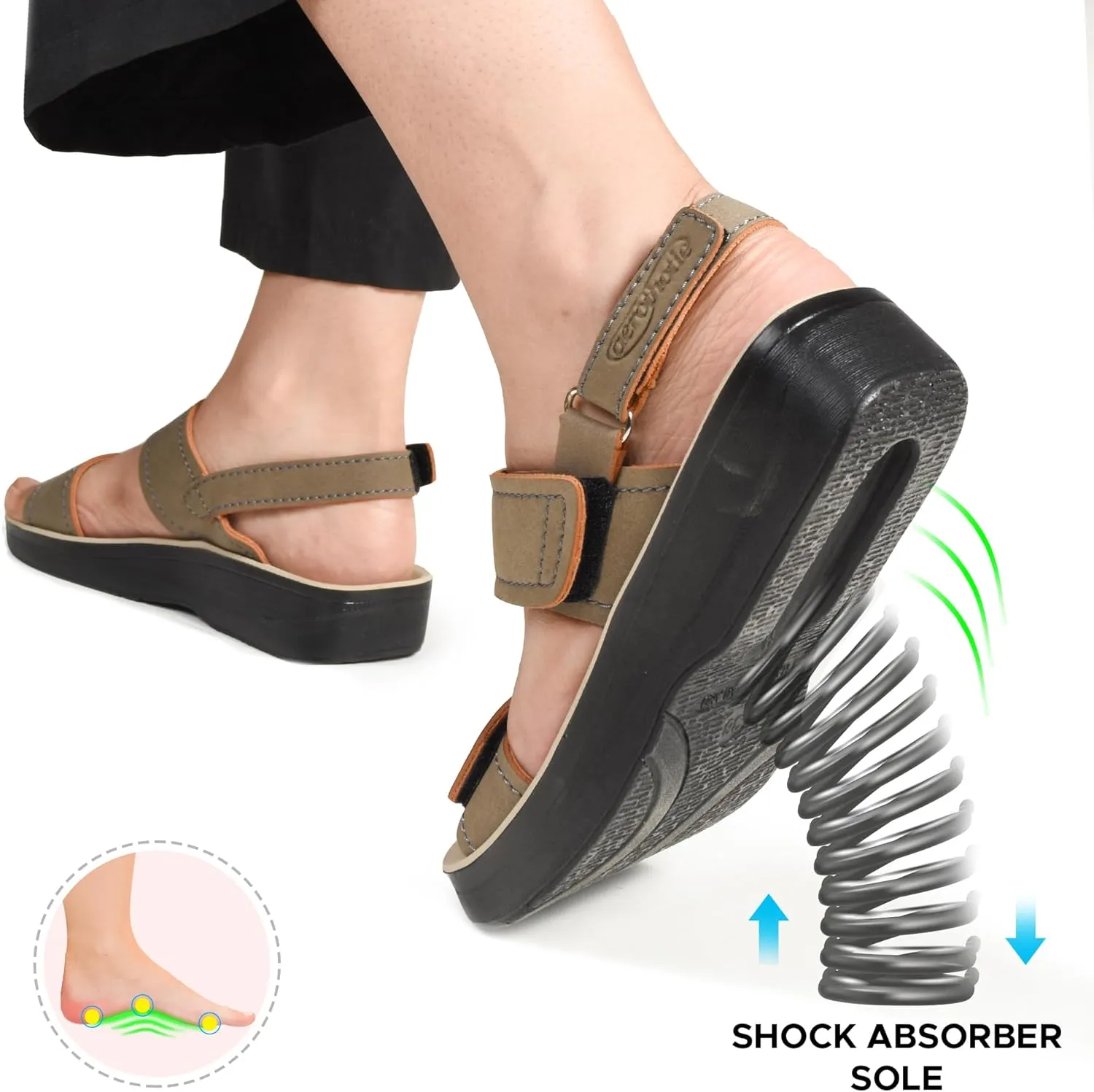 AEROTHOTIC Comfortable Sports Sandals for Women Athletic Outdoor Walking Hiking Cushioned Memory Foam Adjustable BackStrap Beach Sandals with Arch Support