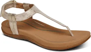 Aetrex Jane Casual Orthopedic Thong Sandals for Women - Adjustable Ankle Strap Memory Foam Womens Sandals with Arch Support