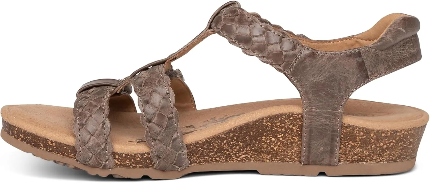 Aetrex Women's Reese Orthopedic Gladiator Sandals for Women - Adjustable Womens Sandals with Removable Center Strap