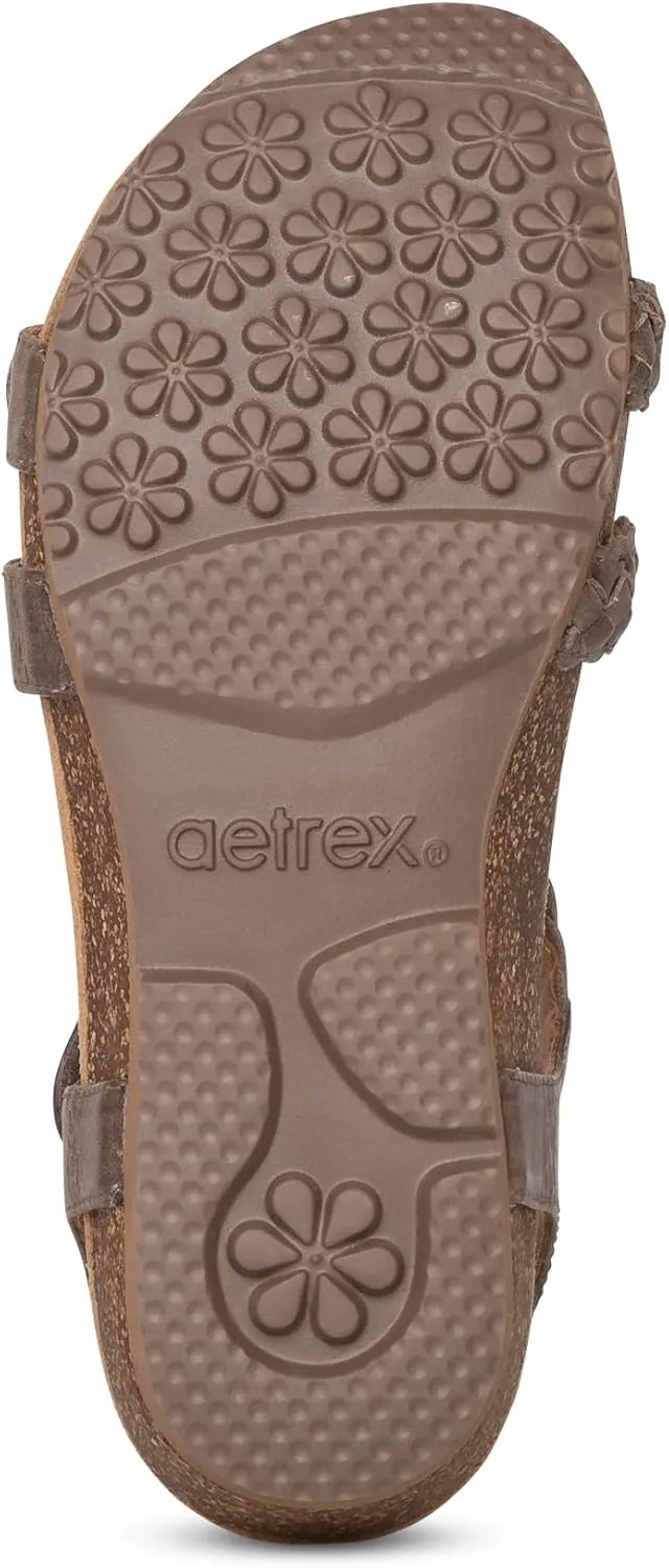 Aetrex Women's Reese Orthopedic Gladiator Sandals for Women - Adjustable Womens Sandals with Removable Center Strap