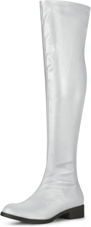 Allegra K Women's Thigh High Boots Low Block Heel Fashion Over the Knee High Boots