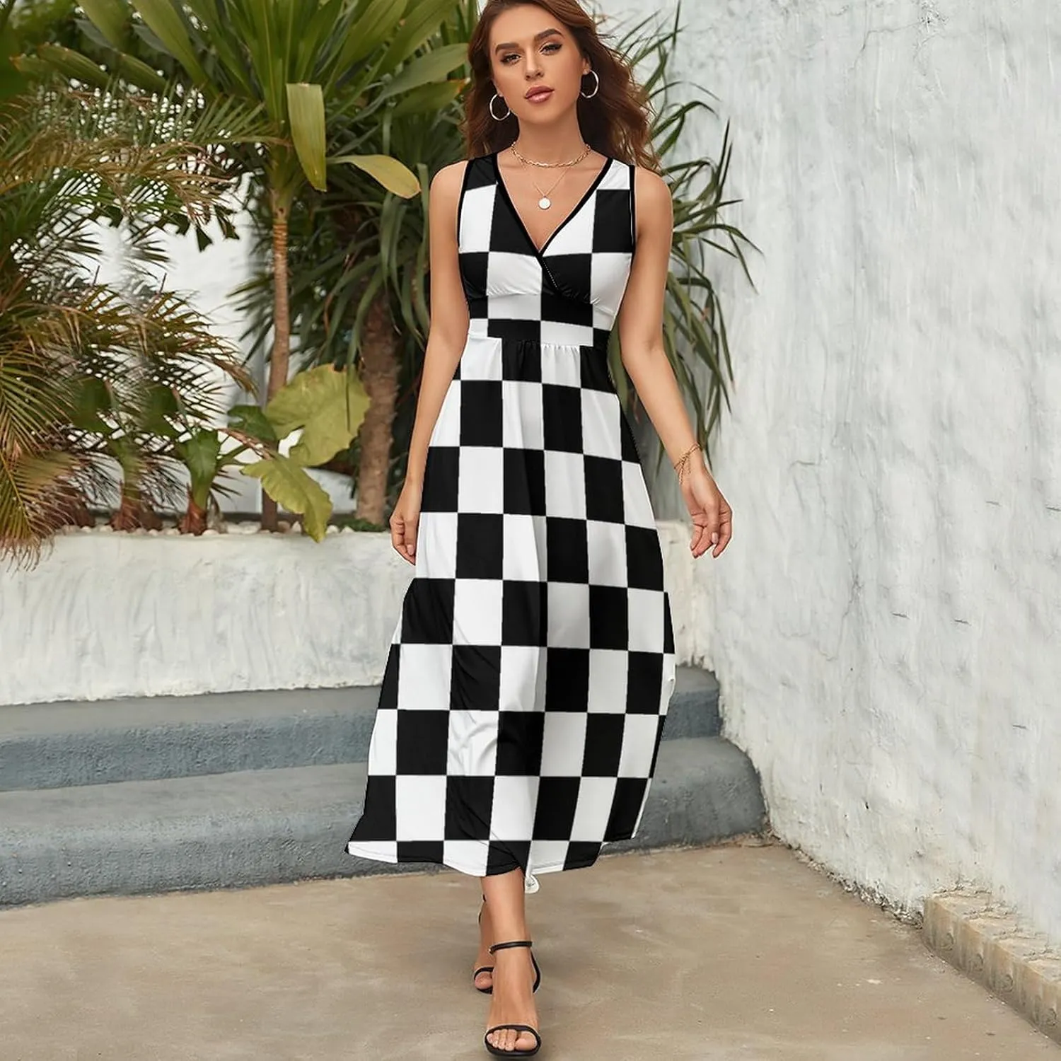 AMRANDOM Summer Long Dresses for Women Casual Beach Cover Ups Sundress