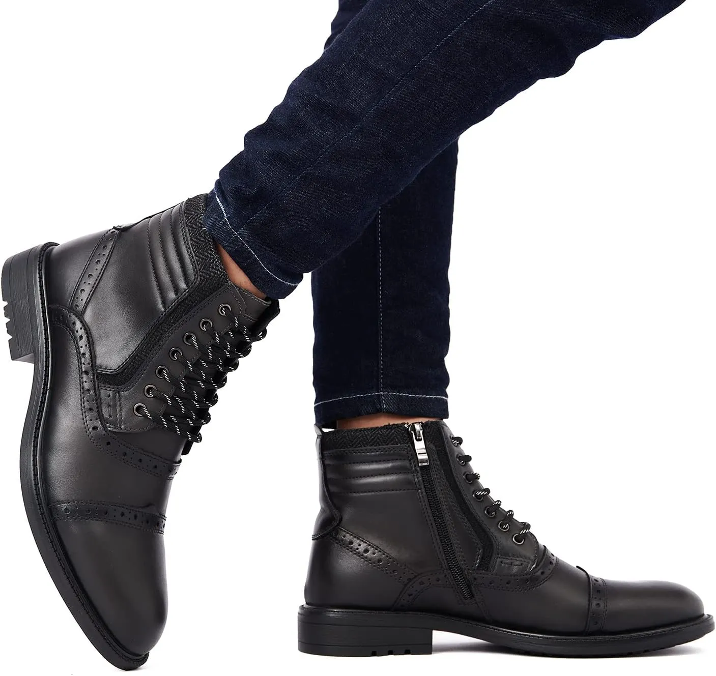 Arkbird Mens Chelsea Boots, Stylish and Comfort Leather Chukka Ankle Boots with Zipper