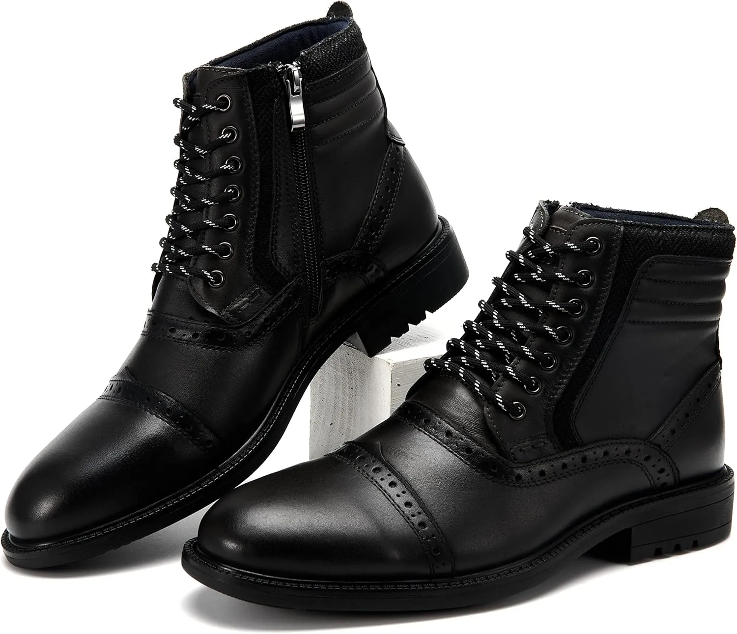Arkbird Mens Chelsea Boots, Stylish and Comfort Leather Chukka Ankle Boots with Zipper