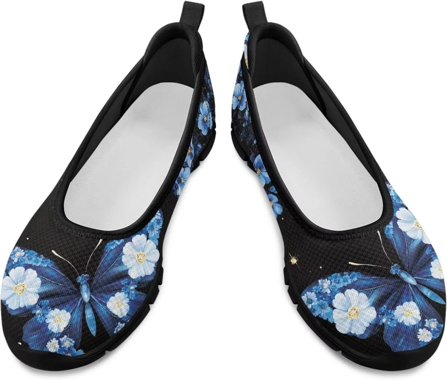 Art Pattern Travel Shoes for Women Slip On Casual Flying Mesh Loafers Lightweight Comfort Outdoor Fashion Sneaker for Ladies US Size 6-11