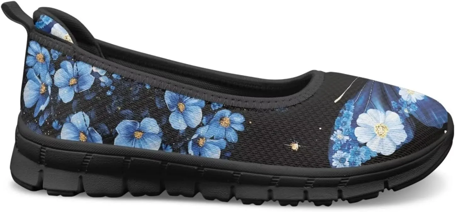 Art Pattern Travel Shoes for Women Slip On Casual Flying Mesh Loafers Lightweight Comfort Outdoor Fashion Sneaker for Ladies US Size 6-11