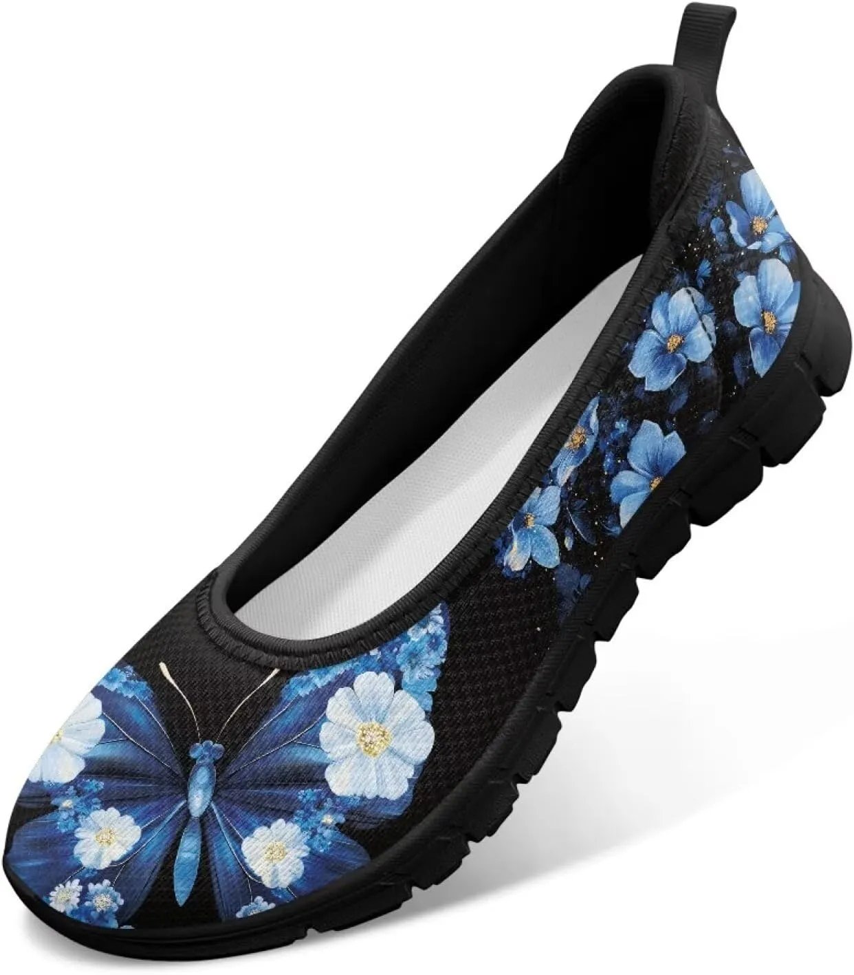 Art Pattern Travel Shoes for Women Slip On Casual Flying Mesh Loafers Lightweight Comfort Outdoor Fashion Sneaker for Ladies US Size 6-11