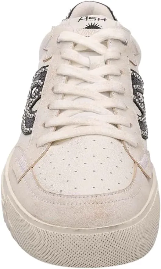 ASH Women's Moonlight Studs Sneakers, Vintage-Inspired Distressed Leather with Bold Starry Logo