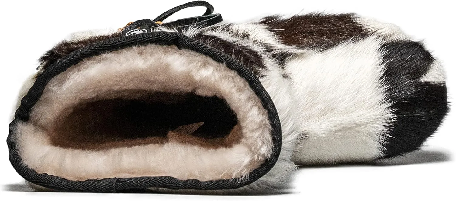 AU&MU Aumu Womens Comfort Suede Fur Shearling Stylish Knee High Winter Snow Boots Women Sheepskin