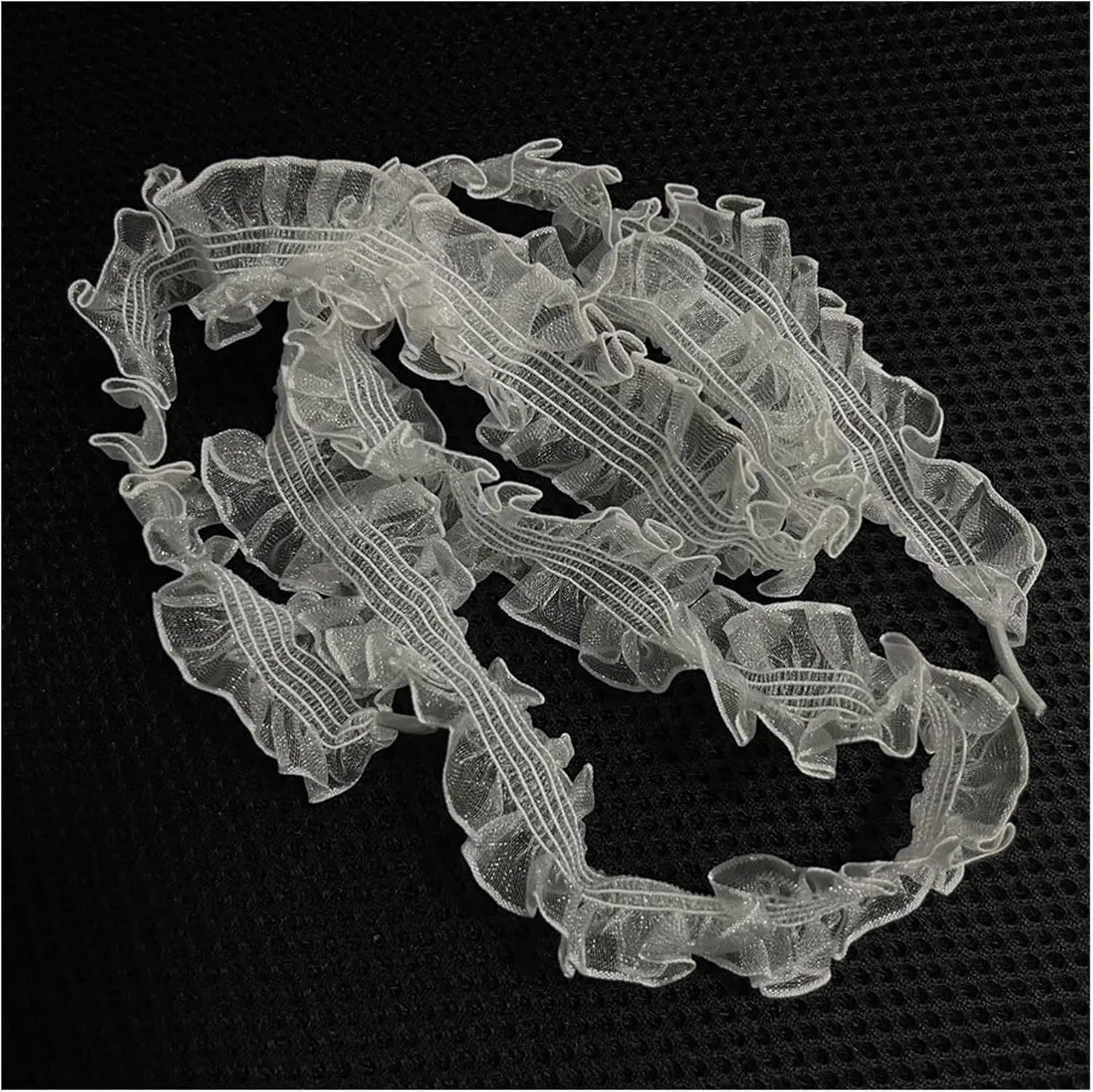 Beatiful Elasticity Organza Frills Shoelaces 80/120 cm Length Bowknot Sneaker Black Sport DE Training Shoes White Shoes Laces