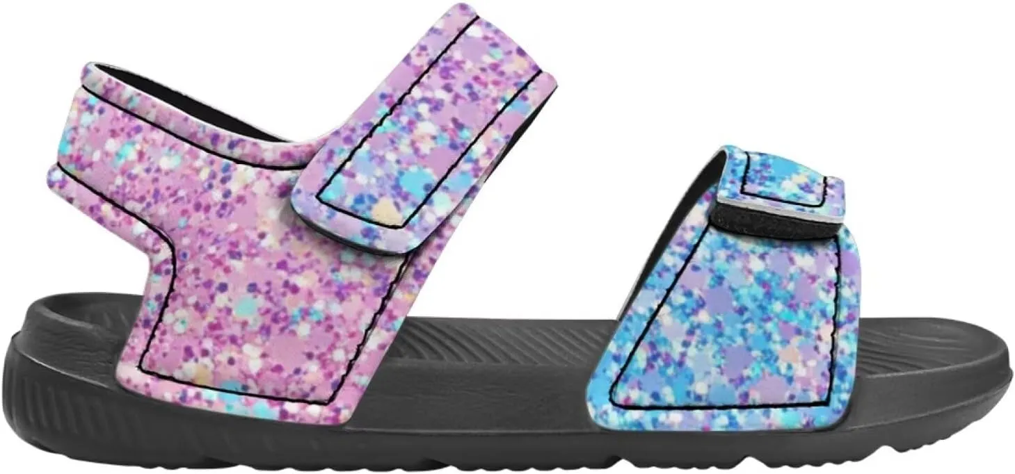 Bling Bling Sandals for Kids Girls US 5 Fashion Summer Dress Shoes Princess Beach Water Shoes Adjustable Outdoor Sport Hiking Sandals