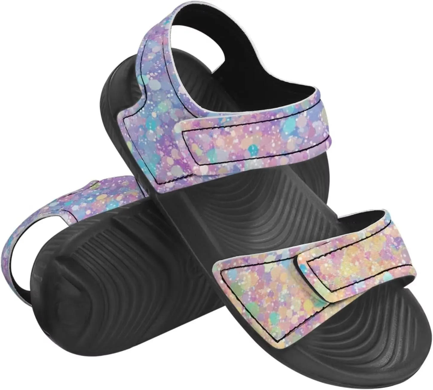 Bling Bling Sandals for Kids Girls US 5 Fashion Summer Dress Shoes Princess Beach Water Shoes Adjustable Outdoor Sport Hiking Sandals