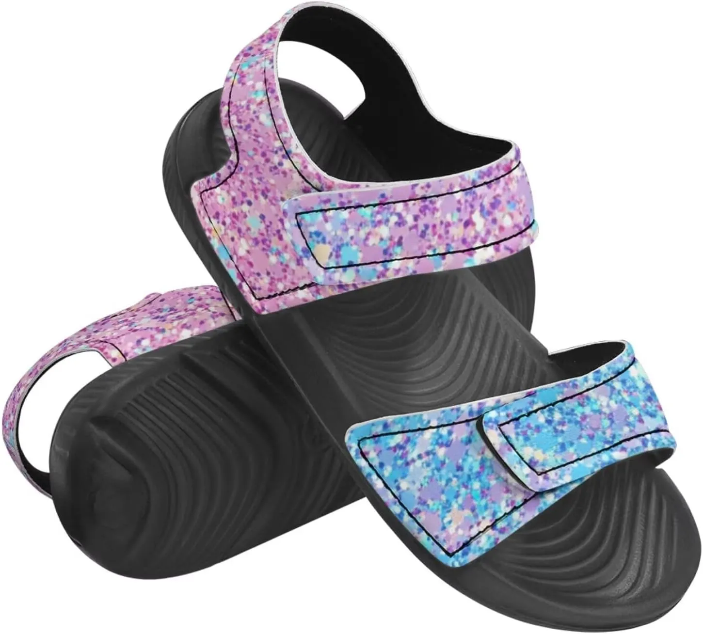 Bling Bling Sandals for Kids Girls US 5 Fashion Summer Dress Shoes Princess Beach Water Shoes Adjustable Outdoor Sport Hiking Sandals