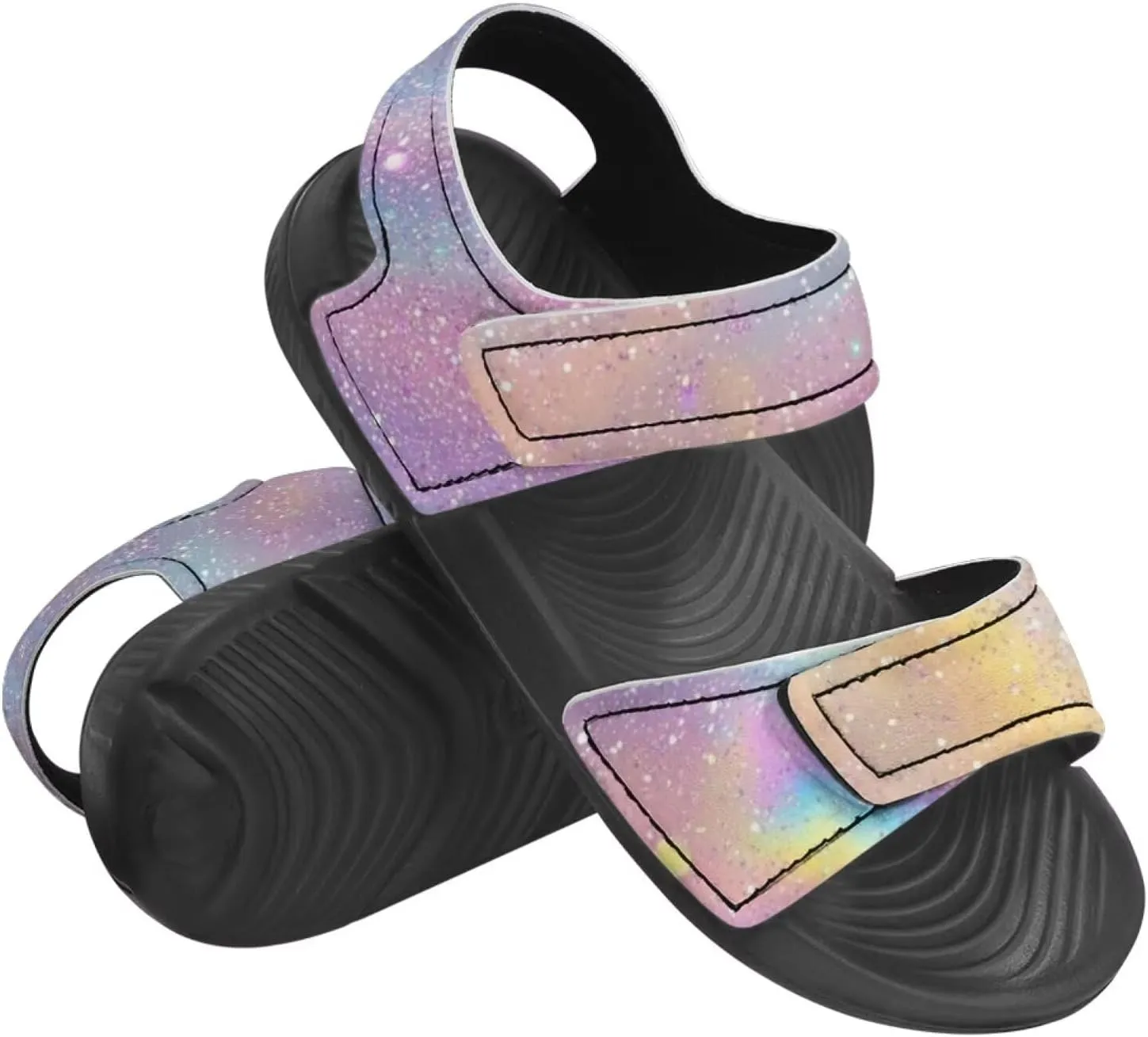 Bling Bling Sandals for Kids Girls US 5 Fashion Summer Dress Shoes Princess Beach Water Shoes Adjustable Outdoor Sport Hiking Sandals