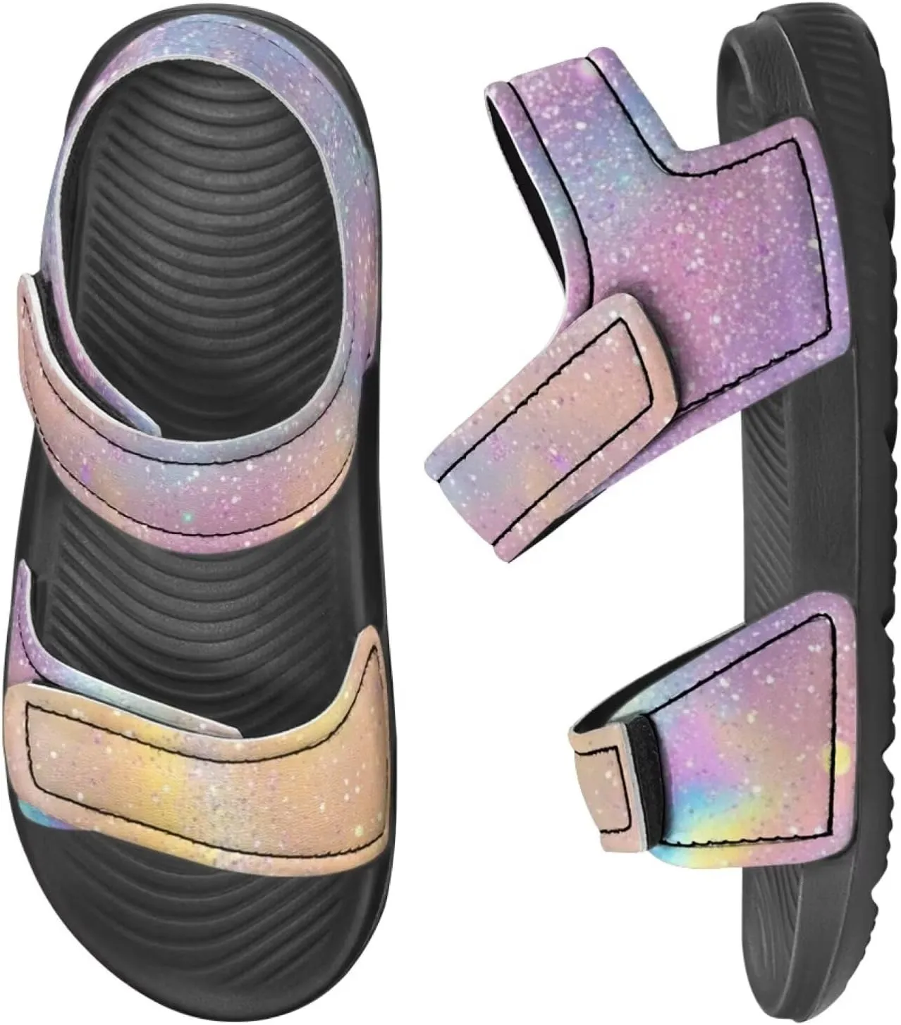 Bling Bling Sandals for Kids Girls US 5 Fashion Summer Dress Shoes Princess Beach Water Shoes Adjustable Outdoor Sport Hiking Sandals