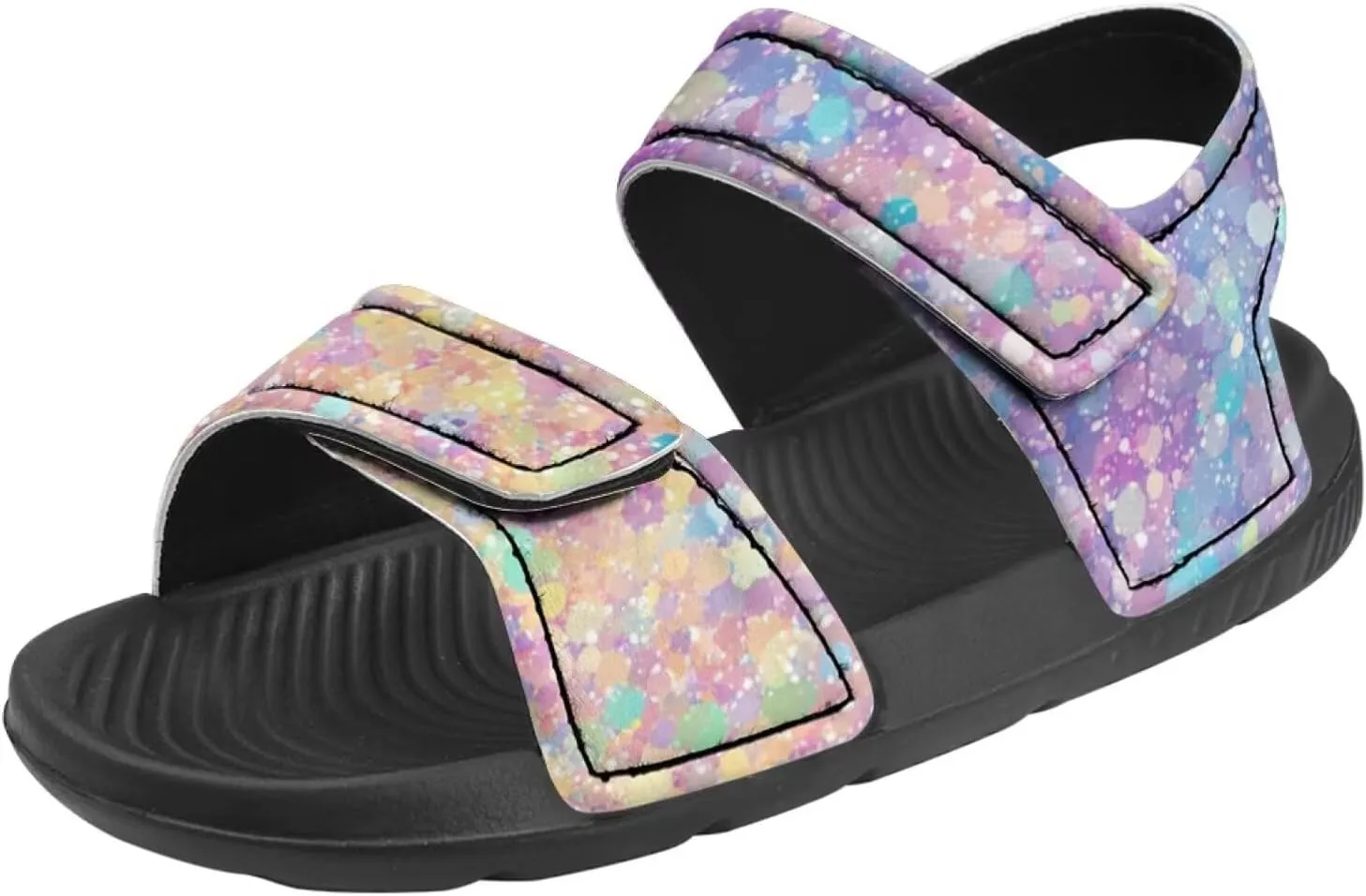Bling Bling Sandals for Kids Girls US 5 Fashion Summer Dress Shoes Princess Beach Water Shoes Adjustable Outdoor Sport Hiking Sandals