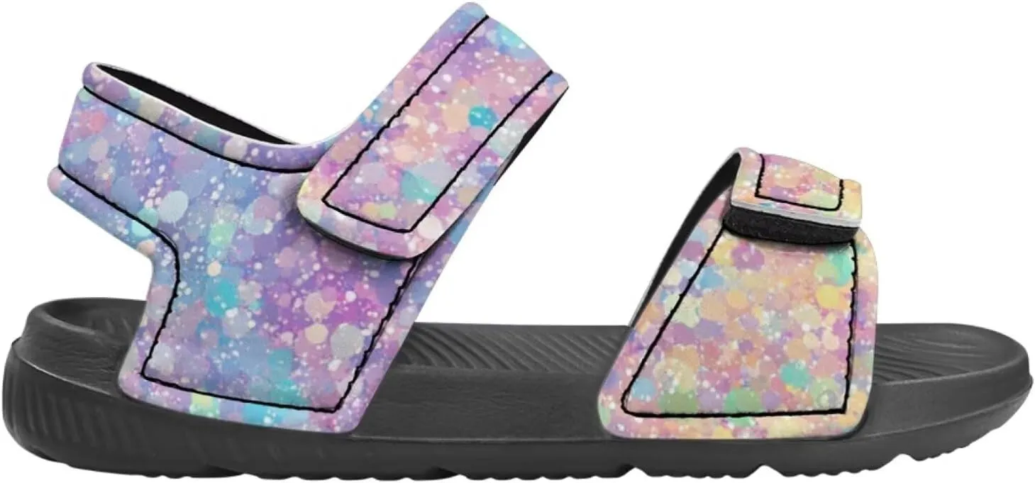 Bling Bling Sandals for Kids Girls US 5 Fashion Summer Dress Shoes Princess Beach Water Shoes Adjustable Outdoor Sport Hiking Sandals