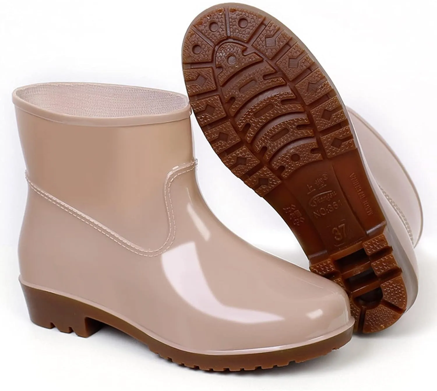 BORAMAX Tall rain Boots for Women and Waterproof Garden Shoes, Anti-Slipping Rainboots for Ladies Stylish Light Car Wash Footwear for Lawn Care, Gardening