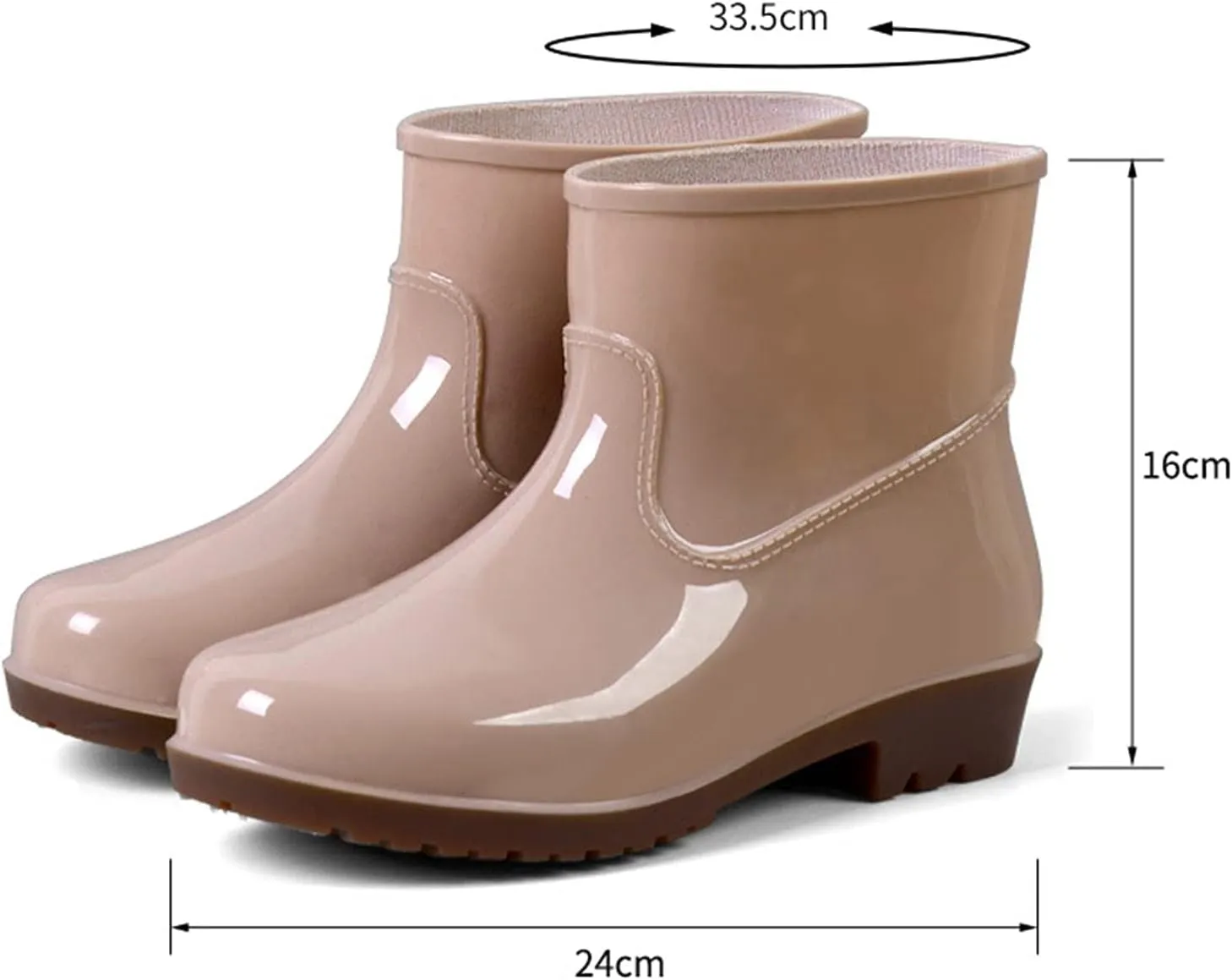BORAMAX Tall rain Boots for Women and Waterproof Garden Shoes, Anti-Slipping Rainboots for Ladies Stylish Light Car Wash Footwear for Lawn Care, Gardening