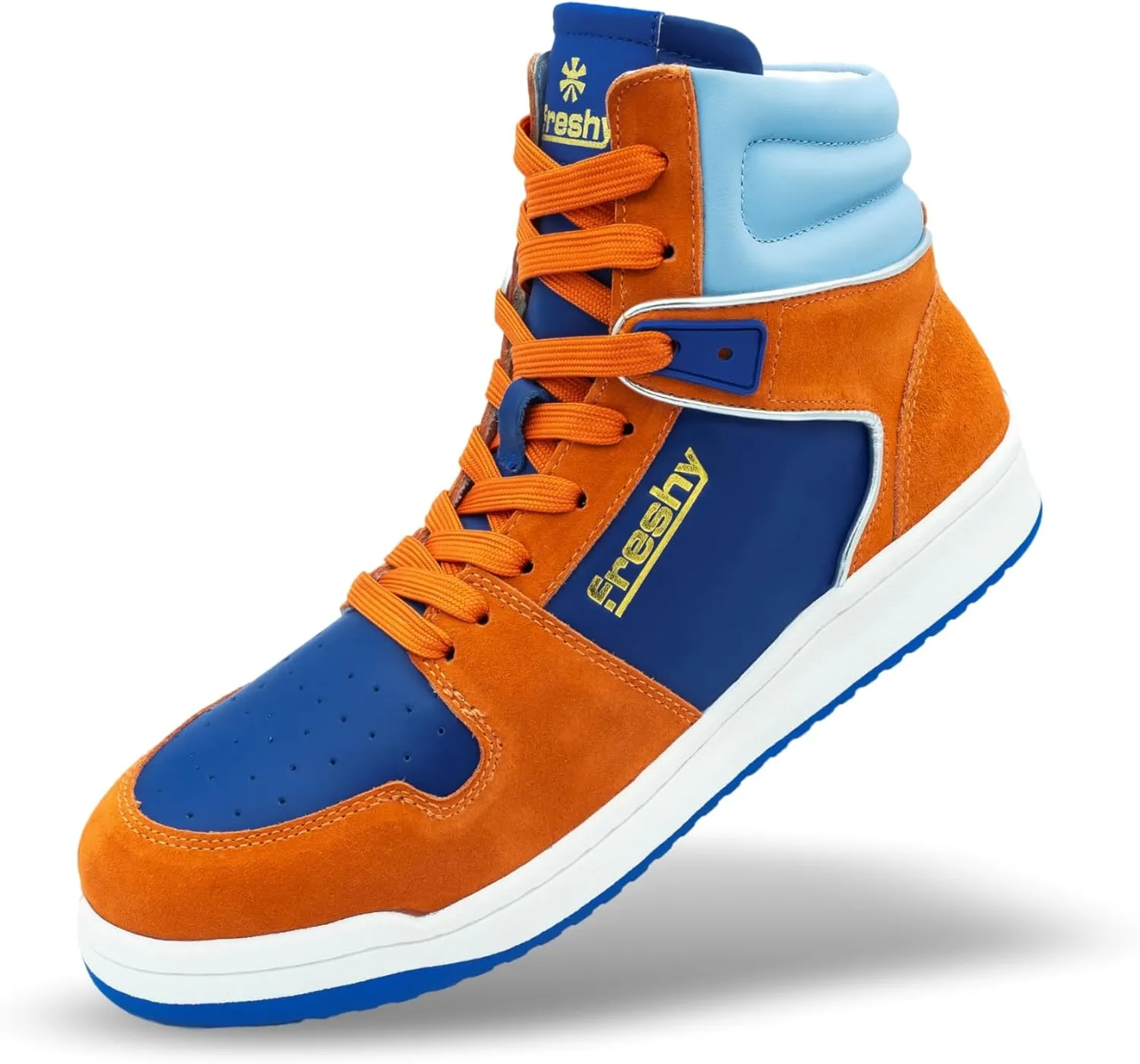 Bounce, High Top Sneakers for Women and Men. Memory Foam Insole, Retro Inspired Basketball Shoes. 80s Fashion Trainers