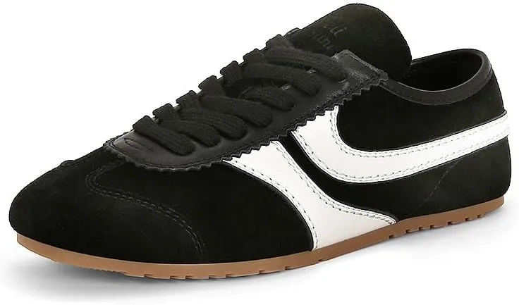 Breathable Y2K Contrast Color Stylish Lace Up Sneakers Lightweight Casual Athletic Shoes for Walking Running Travel and Everyday Streetwear