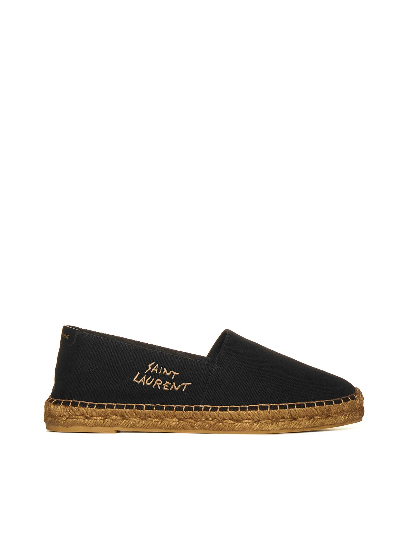 Canvas espadrilles with Saint Laurent embroidery