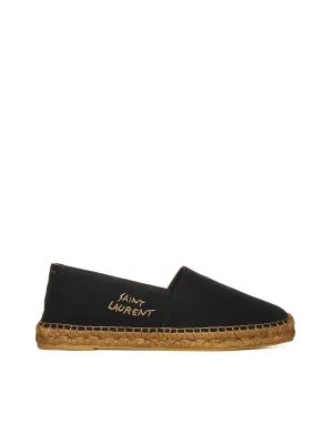 Canvas espadrilles with Saint Laurent embroidery