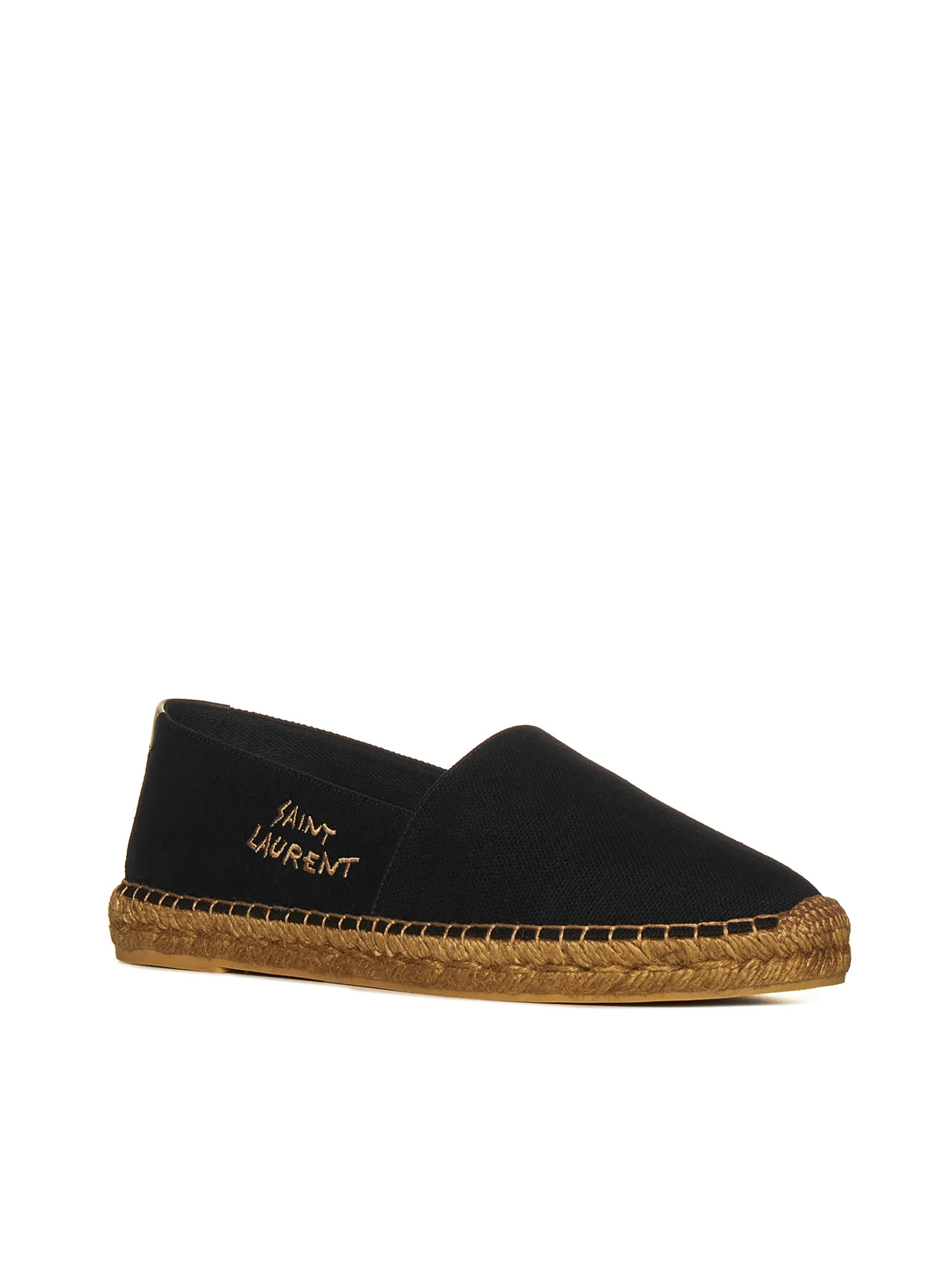 Canvas espadrilles with Saint Laurent embroidery
