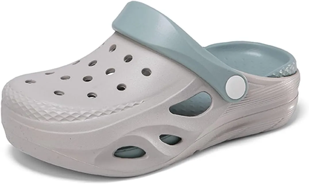 Childrens Summer Garden Clog Comfortable Support Lightweight Non Slip Slippers Grey28/29