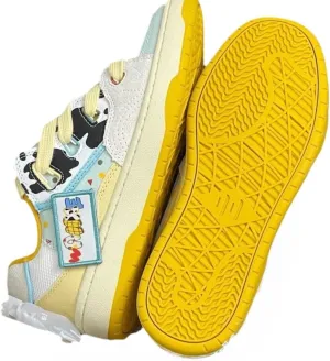 Chunky Y2K Skate Shoes for Women Girls Thick Sole Dad Cow Design Sneakers Cute Chic Casual Streetwear Footwear