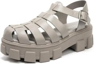 Colgo Womens Platform Wedge Sandals Chunky Block Heeled Adjustable Buckle Fisherman Sandals for Summer