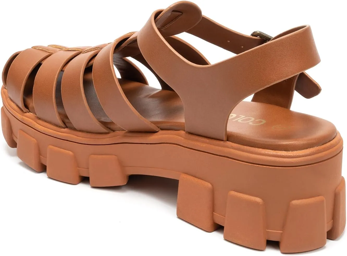 Colgo Womens Platform Wedge Sandals Chunky Block Heeled Adjustable Buckle Fisherman Sandals for Summer
