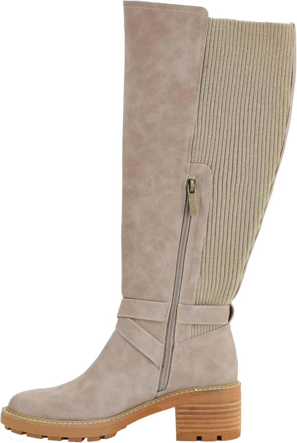 Corkys Footwear High There Wide-Calf Friendly 2.75-Inch Heeled Boots Memory Foam Insoles, Quarter Zip Closure, Stylish Winter Essential