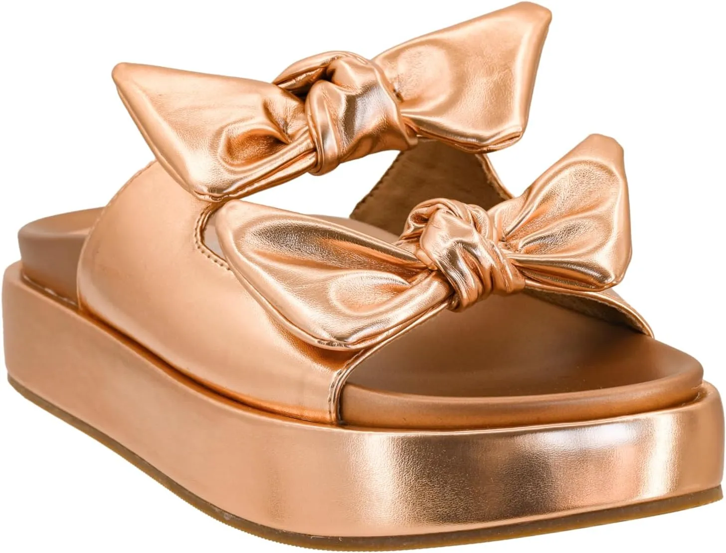 Corkys Footwear Women's Lil Bit Knotty 1.5-Inch Platform Sandal - Featuring Two Straps Adorned With Bows And A Lightly Cushioned Insole For All Day Wear