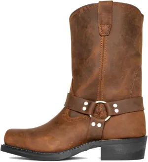 Cowboy Western Boot Cowboy Boots For Men-Cowboy Boots Square Toe Retro Fall Winter Traditional Boots