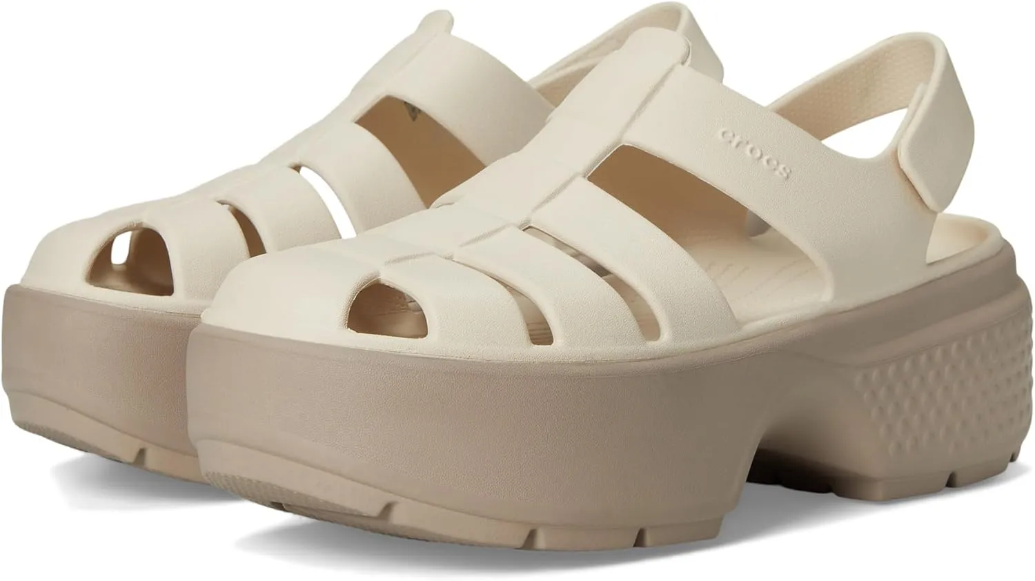 Crocs Unisex Stomp Fisherman Sandal Almond Tint Men's 5, Women's 7 M