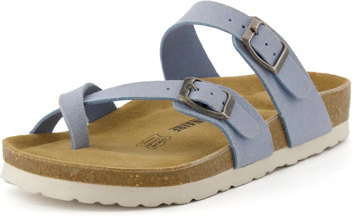 CUSHIONAIRE Women's Luna Cork Footbed Sandal With  Comfort