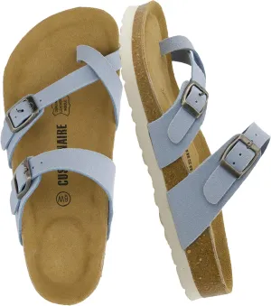 CUSHIONAIRE Women's Luna Cork Footbed Sandal With  Comfort