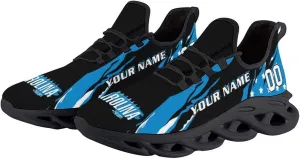 Custom Football Sneakers Personalized Breathable Fan Gift Add Name & Number Workout Athletic Gym Slip-on Shoes for Men Women