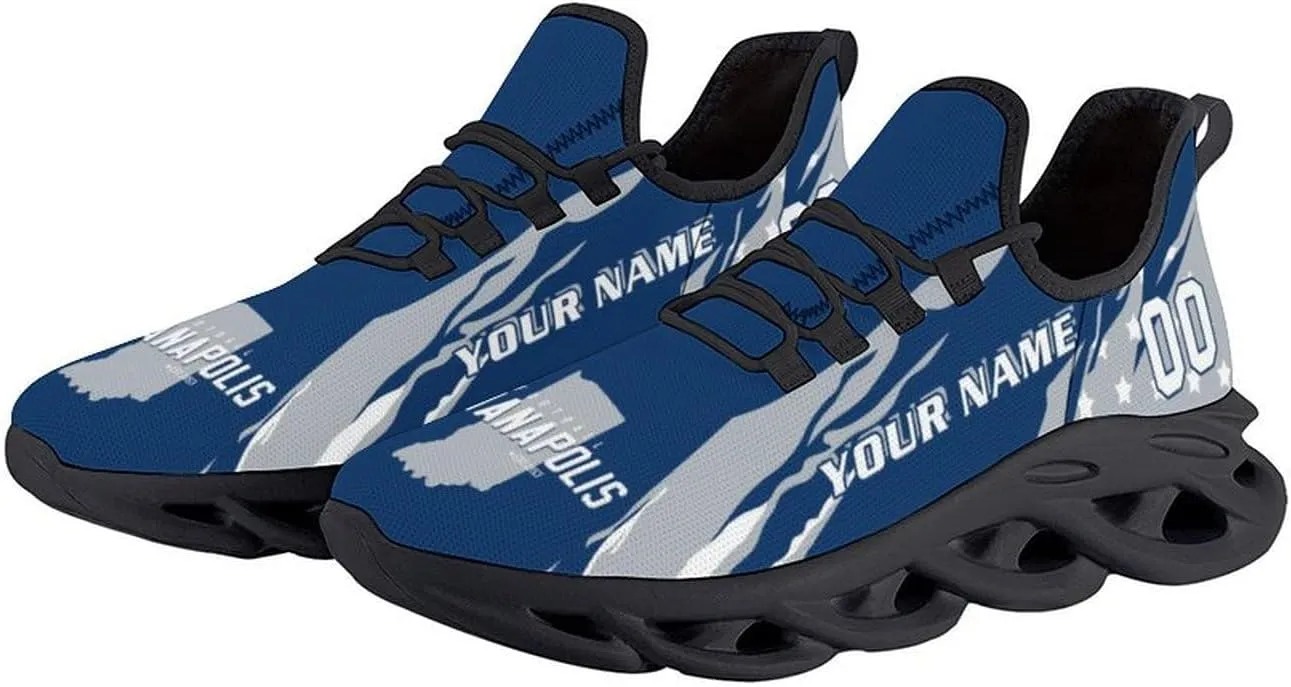 Custom Football Sneakers Personalized Breathable Fan Gift Add Name & Number Workout Athletic Gym Slip-on Shoes for Men Women
