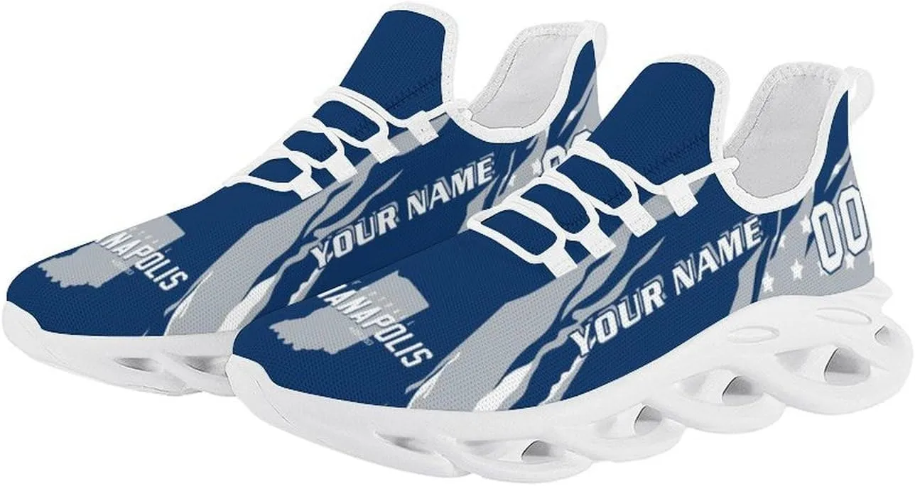 Custom Football Sneakers Personalized Breathable Fan Gift Add Name & Number Workout Athletic Gym Slip-on Shoes for Men Women