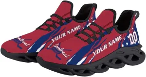 Custom Hockey Sneakers Personalized Breathable Fans Gifts Add Name & Number Workout Athletic Gym Slip-on Shoes for Men Women