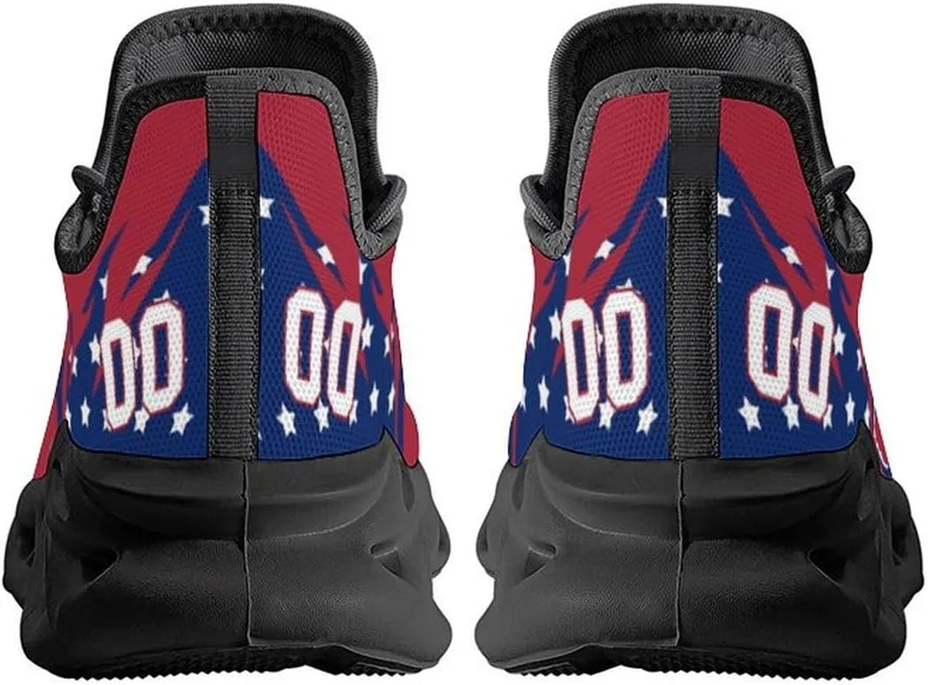 Custom Hockey Sneakers Personalized Breathable Fans Gifts Add Name & Number Workout Athletic Gym Slip-on Shoes for Men Women
