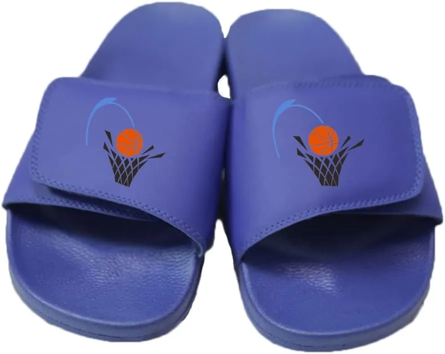 Custom Slides Sandals Shoes with Adjustable Strap Add your Text or Image