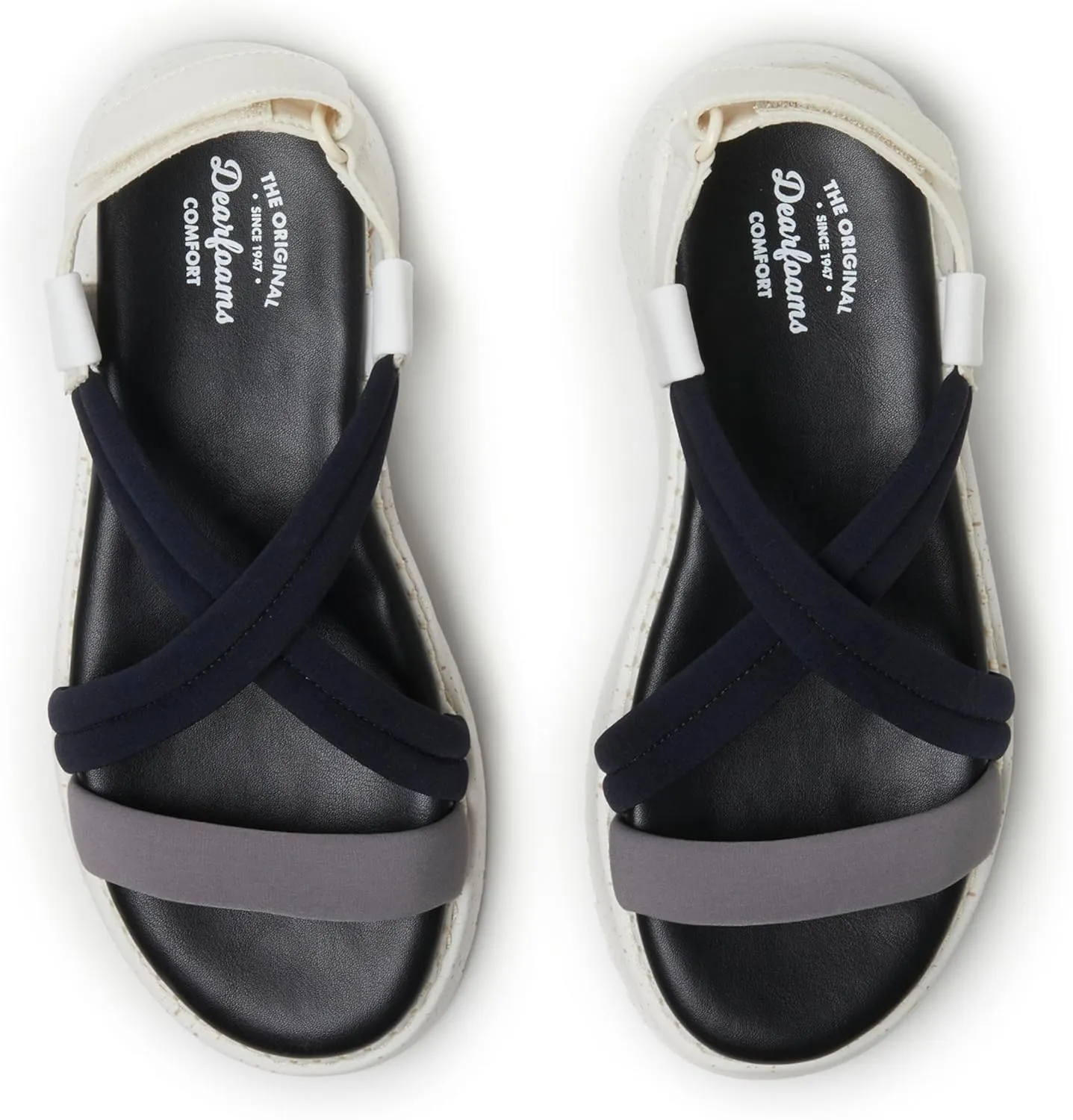 Dearfoams Women's Daylen Comfortable Adjustable Strap Platform Sandal