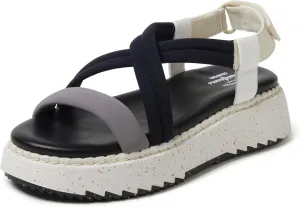Dearfoams Women's Daylen Comfortable Adjustable Strap Platform Sandal