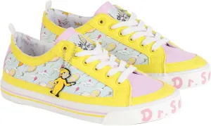 Dr. Seuss Oh The Places You'll Go! Adult Sneakers - Rubber Soles, Embroidered Tongues, Sublimated Graphics, Keychain