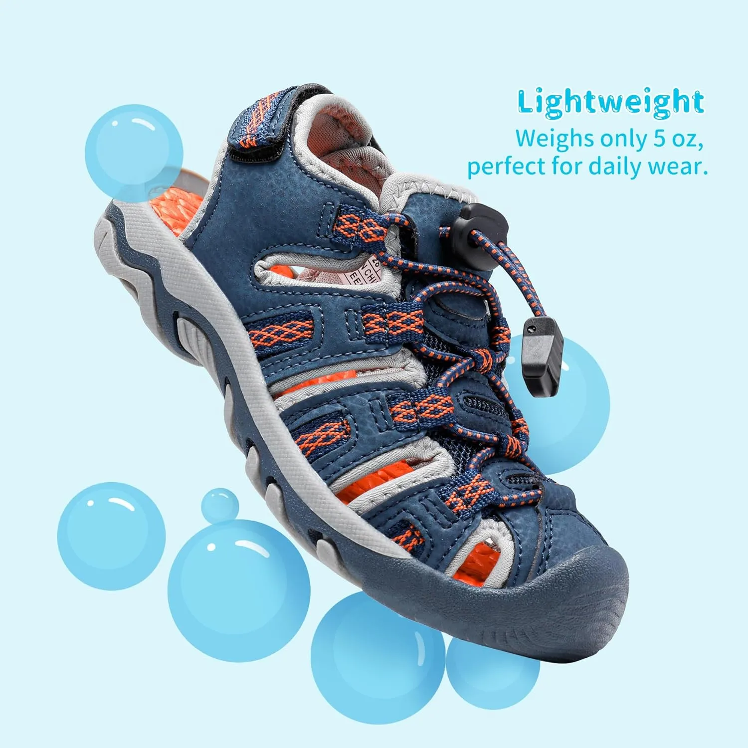 DREAM PAIRS Boys Girls Summer Outdoor Athletic Sport Sandals Walking Hiking Hook and Loop Adjustable Multicolor for Toddler/Little/Big Kids