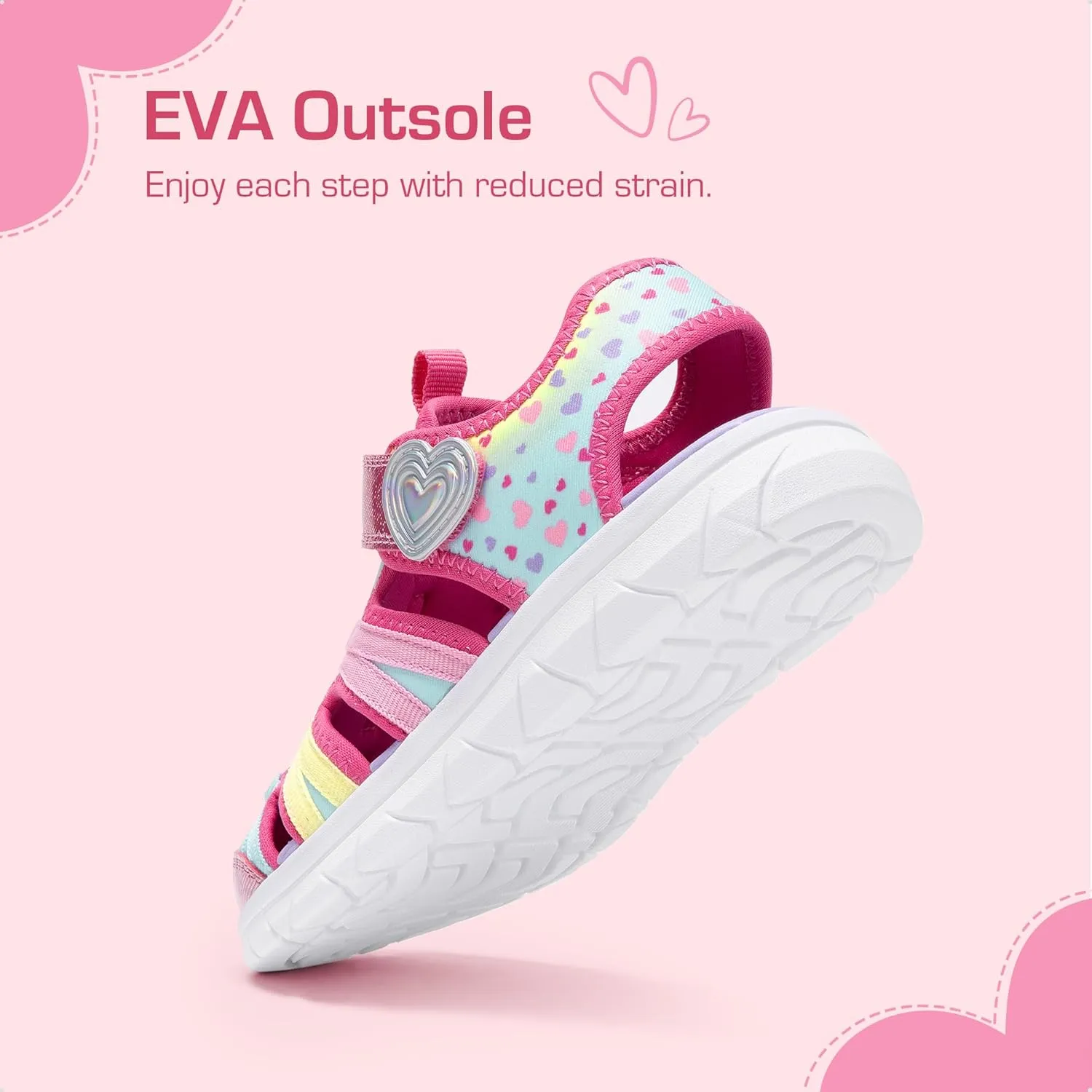DREAM PAIRS Toddler Boys Girls Sport Sandals Cute Breathable Lightweight Outdoor Play Casual Closed Toe Hook and Loop for Toddlers & Little Kids